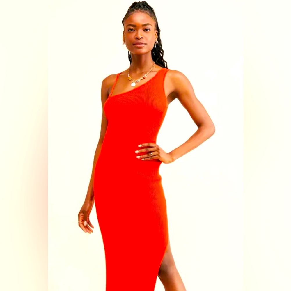 ASTR the Label Romi Dress in Red - Orange